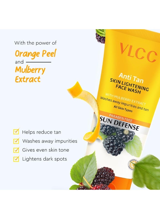 VLCC Anti Tan Skin Lightening Pack of 3 Face Wash (450 g) - Image 2